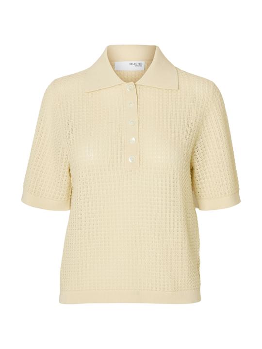 Actual product image Selected Femme Baumwoll Polohemd aus Strick (XL)
