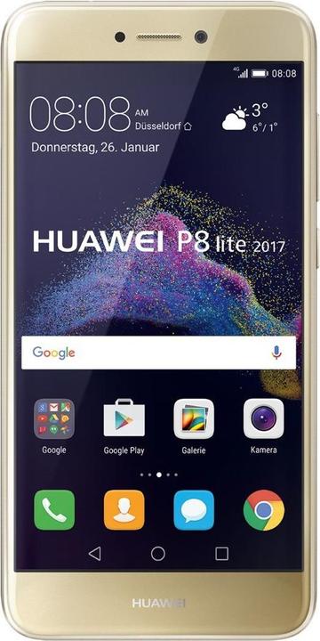 Huawei P8 Lite 2017 (16 GB, Gold, 5.20", Hybrid Dual SIM, 12 Mpx, 4G)
