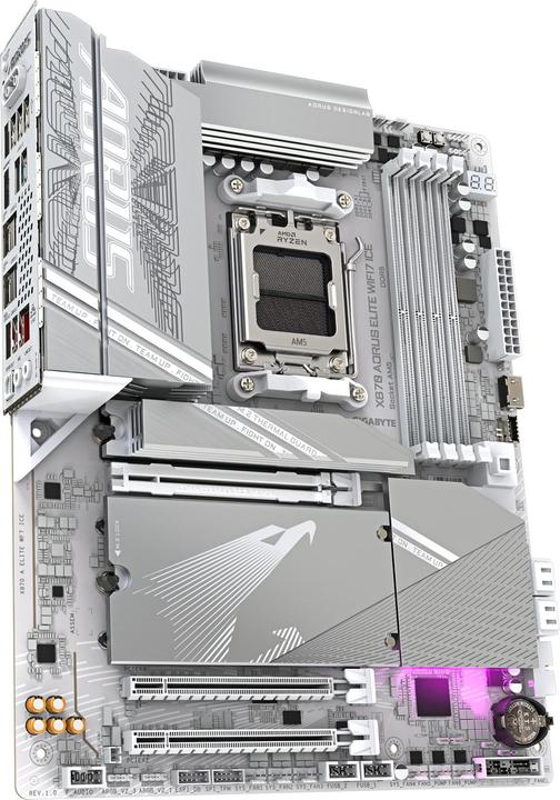 Image du produit Gigabyte X870 AORUS ELITE WIFI7 GLACE (AM5, AMD X870, ATX)