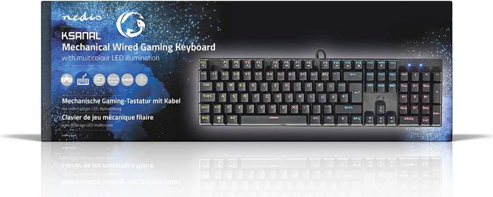 Produktbild Nedis Wired Gaming Keyboard USB Type-A Mechanische Tasten LED Deutsch DE-Layout Stromversorgung über (DE, Kabelgebunden)