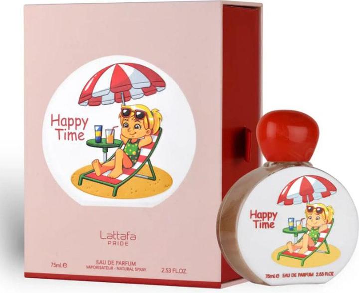 Actual product image Lattafa Perfumes Lattafa Pride Happy Time For Kids Eau De Parfum Spray 2.53 Ounce 75ml (Eau de parfum, 75 ml)