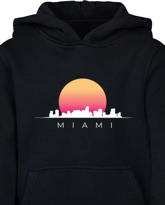 Immagine prodotto Merchcode Felpa con cappuccio Miami White Basic - 174537 (146, 152)