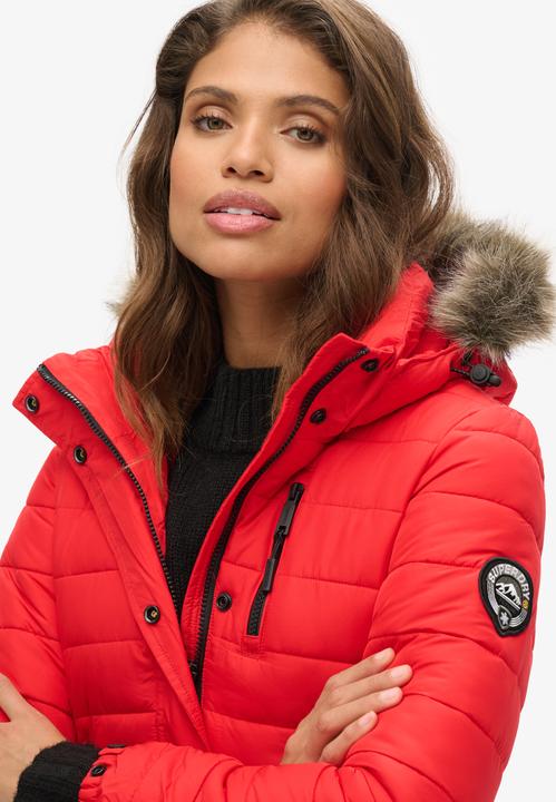 Immagine prodotto Superdry Piumino con cappuccio da donna in ecopelliccia (S)