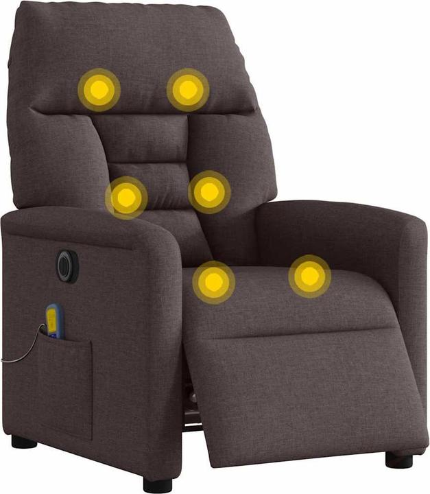 Produktbild VidaXL Massagesessel Elektrisch Dunkelbraun Stoff