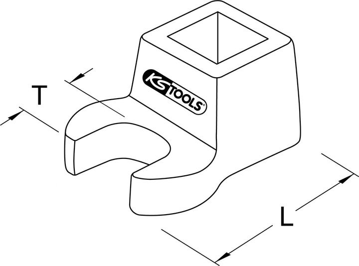 Produktbild KS Tools BRONZEplus Krhenfuschlssel, Maulform, Vierkant 1/2 22 mm (963.8502) (22 mm)