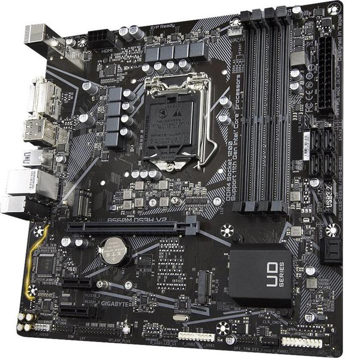 Actual product image Gigabyte B560M DS3H V2 (LGA 1200, Intel B460, Intel B560 Express, mATX)