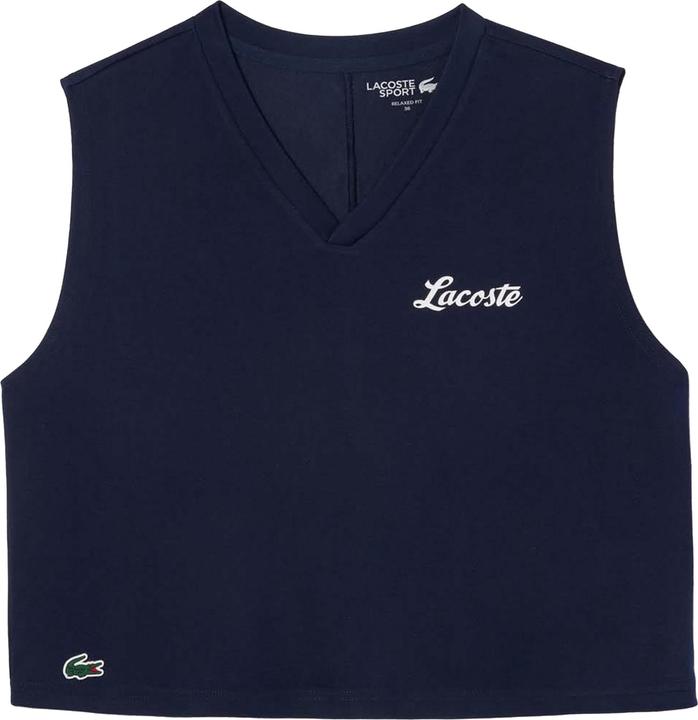 Actual product image Lacoste Womens/Ladies Printed Ultra Dry Sport Crop Top (32)