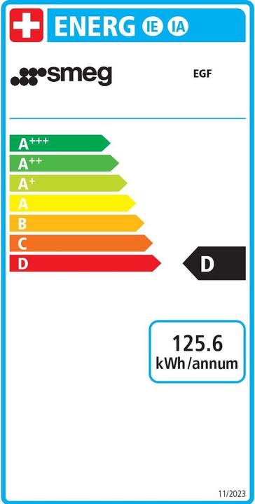 Energy Label Smeg EGF03RDEU 50's Style