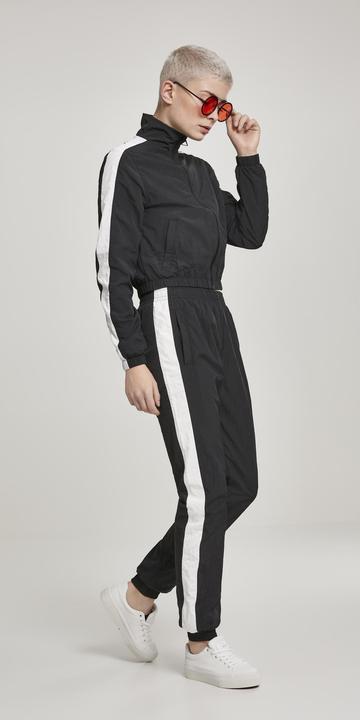Actual product image Urban Classics Ladies Short Striped Crinkle Track Jacket (XL)