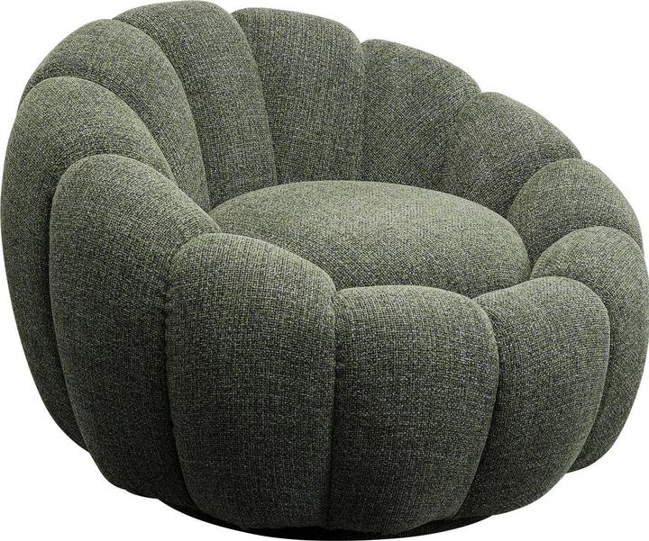 Actual product image Kare Design Swivel armchair Peppo Bloom Melange Green