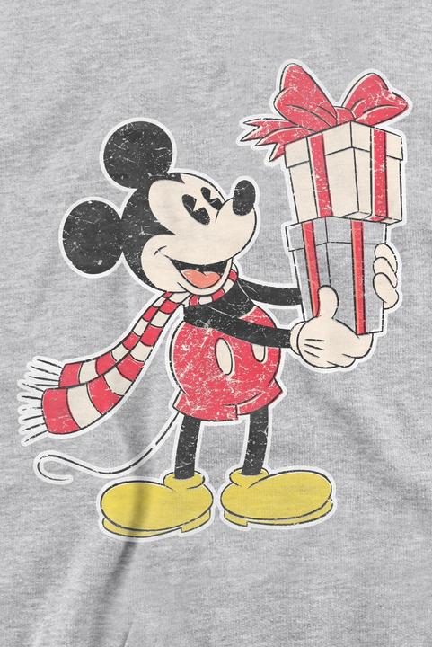 Actual product image Disney Unisex Adult Mickey Mouse Present Christmas Sweatshirt (S)