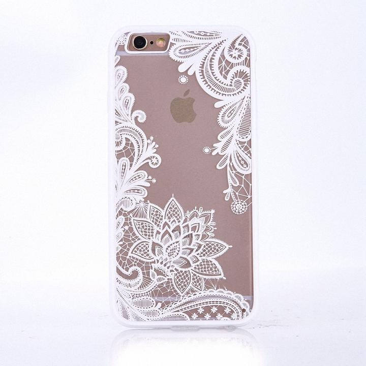 Produktbild König Design Apple iPhone 6 / 6s Handy Hülle Mandala Case Schutzhülle Motiv Blüte Weiss Neu (Apple iPhone 6)
