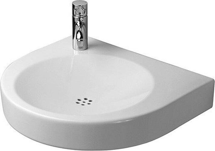 Produktbild Duravit Waschtisch H70 Architec 575mm ohne Überlauf, mit Hahnlochbank, mit Hahnloch vorgestochen (520 mm, 575 mm)