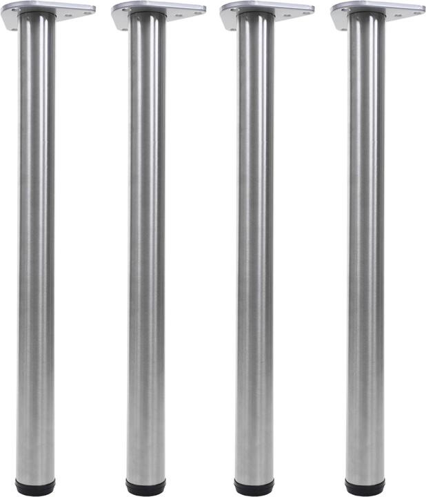 Image du produit Swisshandel24 4x Pied de table, pour bureau Pied de table de salle à manger, 73cm Aspect inox