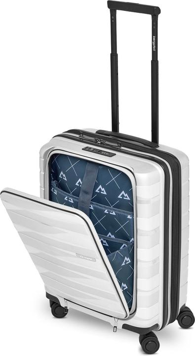 Immagine prodotto Bergpfeil Travel 4 Rollen Kabinentrolley 55 cm Laptopfach mit Dehnfalte (46 l, Bagaglio a mano (fino a 50 litri))