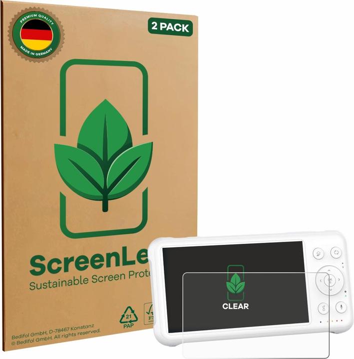 ScreenLeaf Film de protection d'écran, Protection d'écran Écologique, Clear, Anti-Rayures