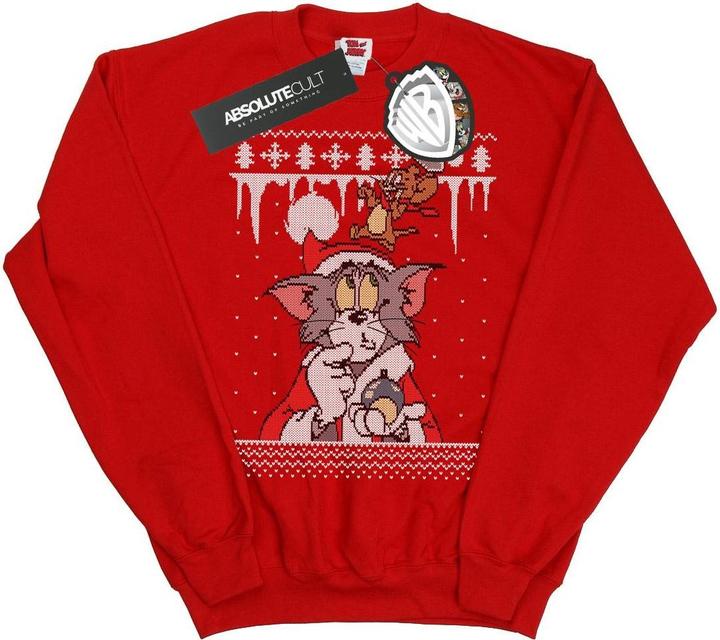 Tom & Jerry Christmas Fair Isle Sweatshirt Jungen
