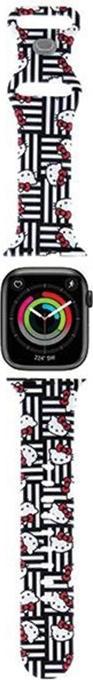 Produktbild Hello Kitty Pasek HKAWMSDIESK Apple Watch 38/40/41mm czarny/black strap Silicone Heads & Stripes (Silikon, Edelstahl)