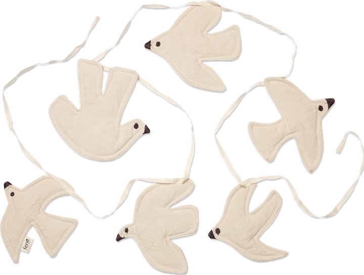 Ferm Living Ghirlanda di uccelli Swif (220 x 18,5 cm)