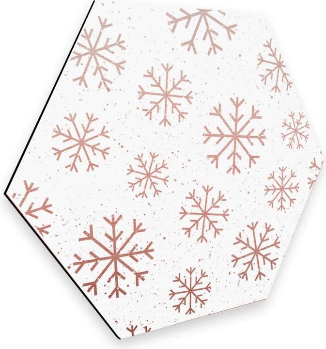 Produktbild Trenddeko Kupfereffekt Schneeflocken Eiskristalle (25 x 22 cm)