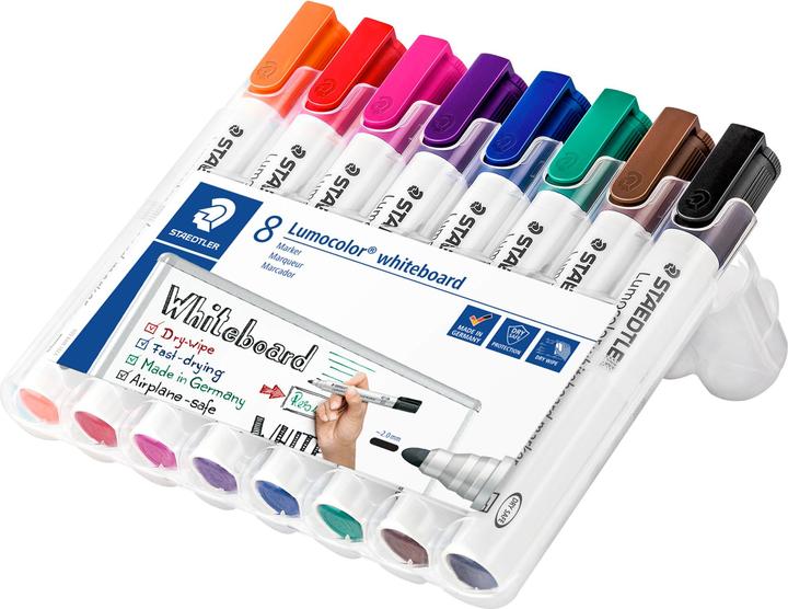 Staedtler Lumocolor 351 (Arancia, Viola, Blu, Verde, Marrone, Rosso, Nero, Pink, 2 mm, 8 x)