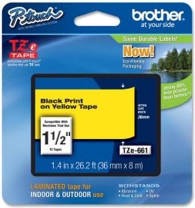 Produktbild Brother Tze-661 (3.60 cm, Gelb, Schwarz)