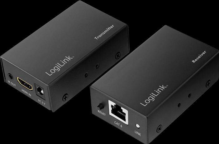 Actual product image LogiLink HDMI Extender via LAN up to 60 metres (Splinters, Extender)