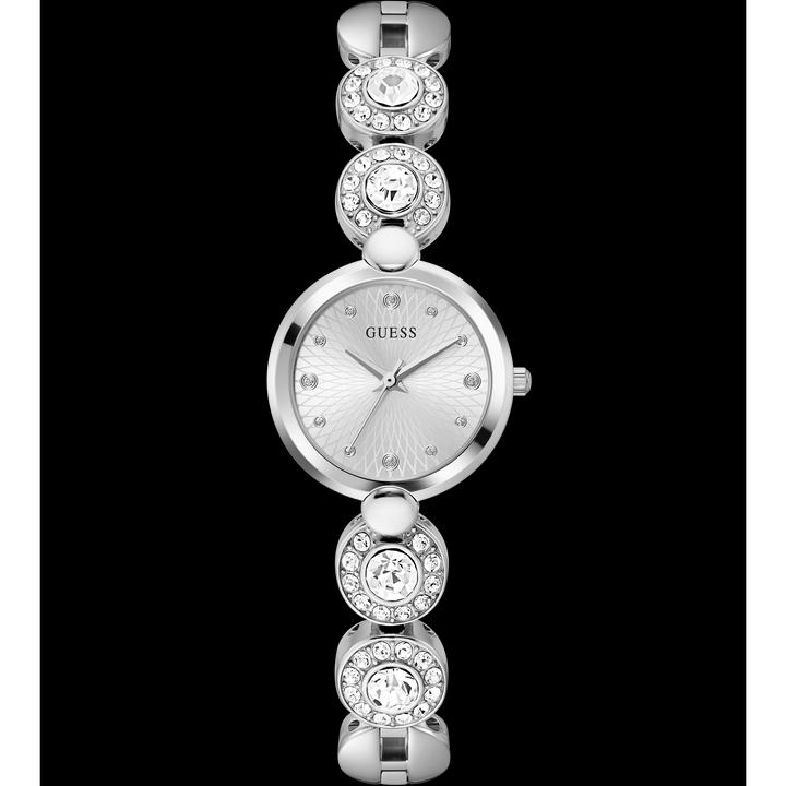 Actual product image Guess P SLV CS / SUN SLV DL / P SLV BRCT W/ CRYS W/ ADJT G LINKS Wristwatch (26 mm)