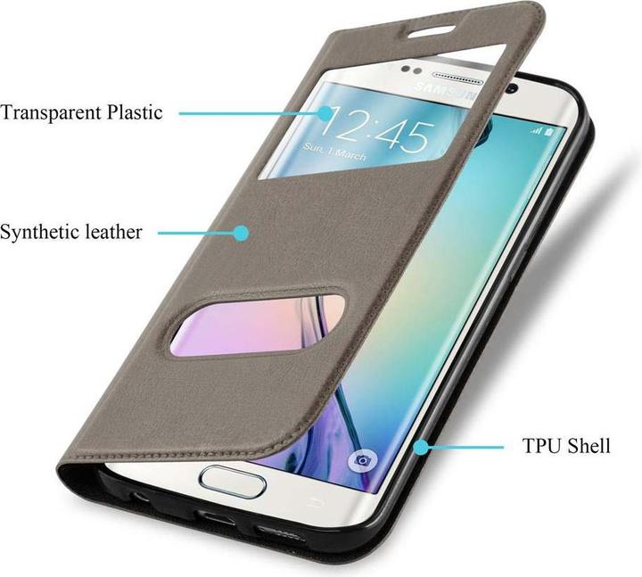 Produktbild Cadorabo Book mit View Doppelfenster Cover (Samsung Galaxy S6 Edge+)