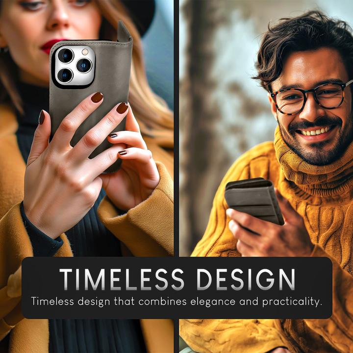 Actual product image Nalia Genuine leather flip case cover with magnetic fastener (Apple iPhone 15 Pro Max)