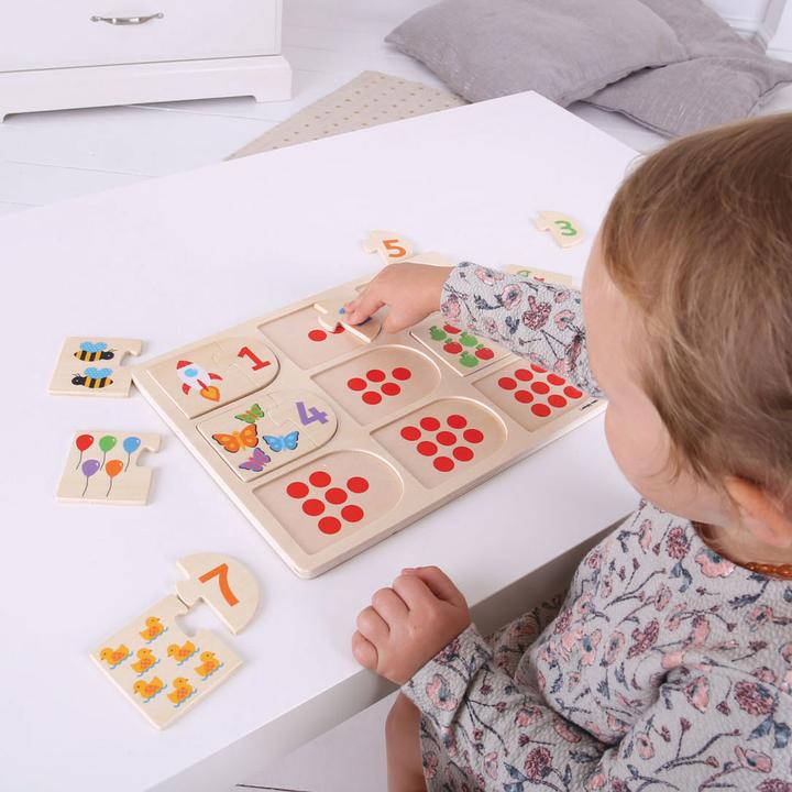Produktbild Bigjigs Wooden Learning Puzzle Zahlen (18 Teile)