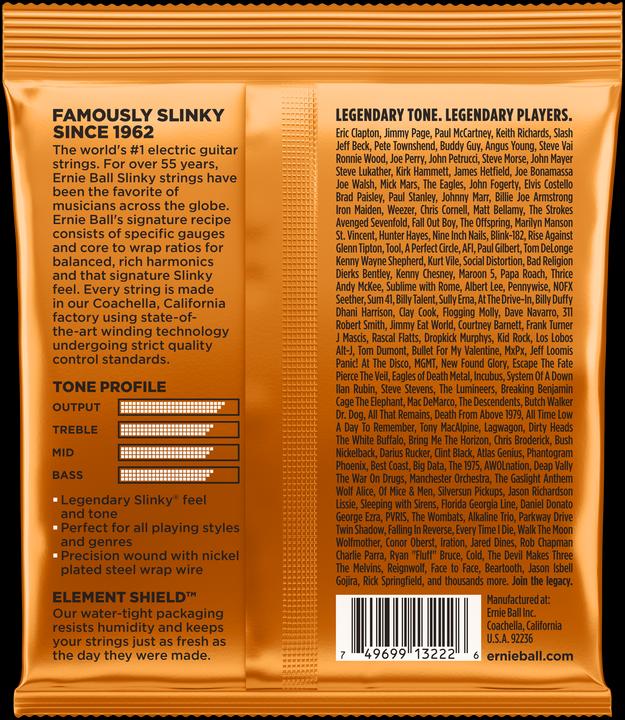 Produktbild Ernie Ball Saitensatz, Slinky Nickel 3er Pack, Hybrid 09-46 (6 x, E-Gitarre, 0.05")