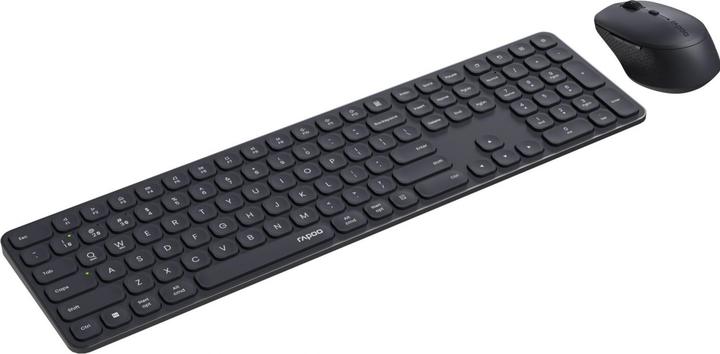 Actual product image Rapoo Wireless multi-mode desk set 9810M, QWERTZ, dark grey (00228039) (DE, Wireless)