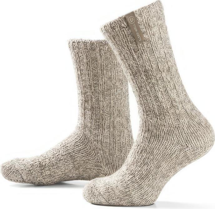 Immagine prodotto Soxs Calzini da donna e da uomo in lana beige Sleep Well, Taupe Label, calze da letto, calze da polpaccio (Confezione singola, 44 - 46)
