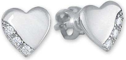 Image du produit Brilio Boucles d'oreilles en or blanc Coeurs avec cristaux 239 001 01071 07
