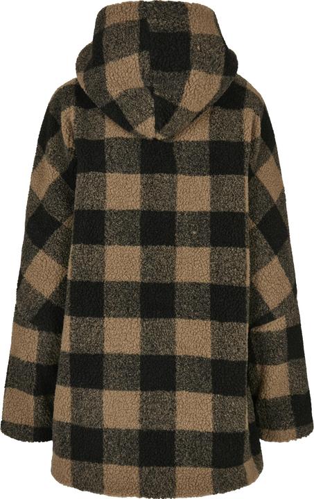 Immagine prodotto Urban Classics Giacca Sherpa da donna con cappuccio a quadri oversize (XXL)