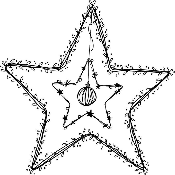 Actual product image Rayher Motif stamp star 7,0 x7,0 cm