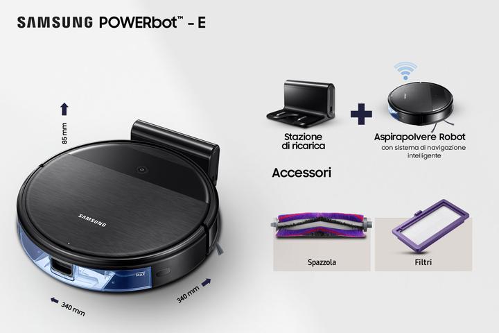 Image du produit Samsung VR05R5050WK robot aspirateur sans sac Noir 0.2 L (Robot vacuum)