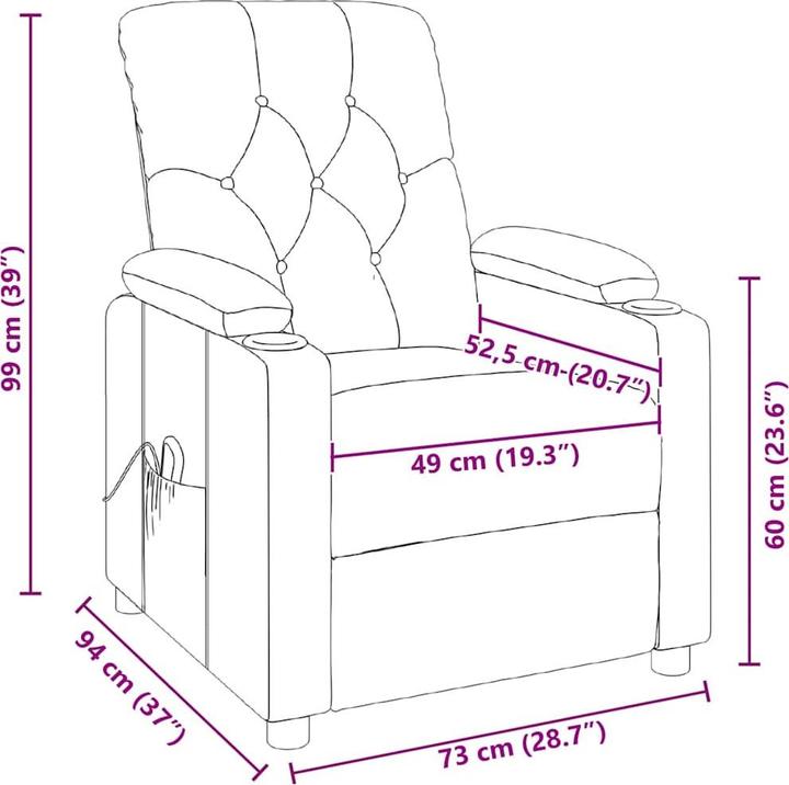 Actual product image VidaXL Electric massage chair