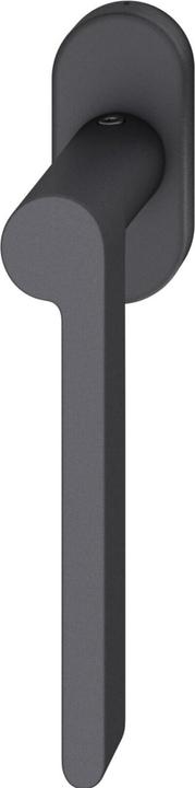 Produktbild FSB Fenstergriff 34 1021 ovale Rosette Griff rechts Aluminium schwarz matt