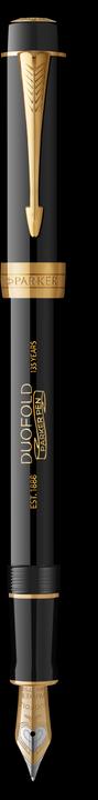 Actual product image Parker Pen PARKER fountain pen Duofold 135 special ed. black/gold nib 18k F gift box (Gold)