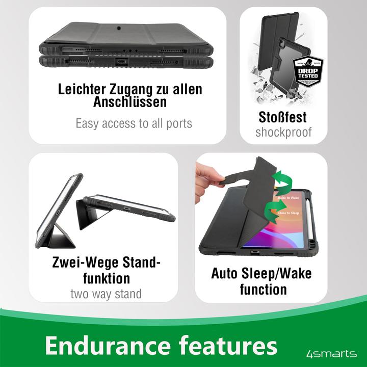 Produktbild 4smarts Folio Case Endurance (iPad 2020 (8. Gen), iPad 2021 (9. Gen), iPad 2019 (7. Gen))