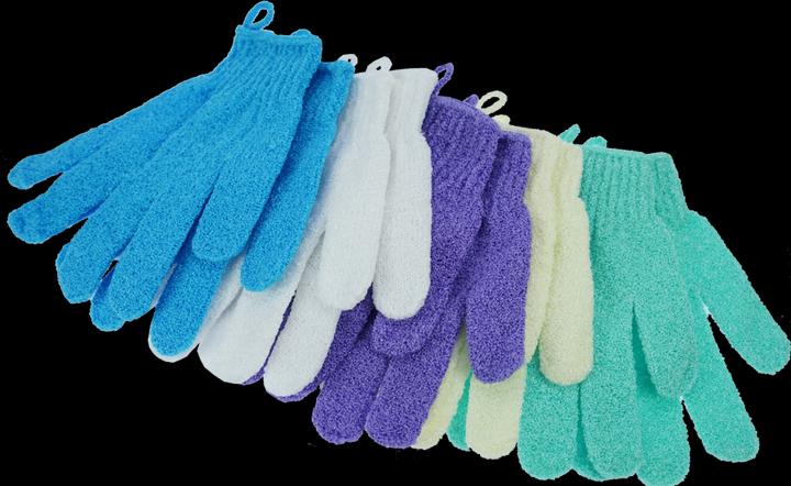 Actual product image Massage glove (pair) - nylon, assorted colours, suitable for all sizes