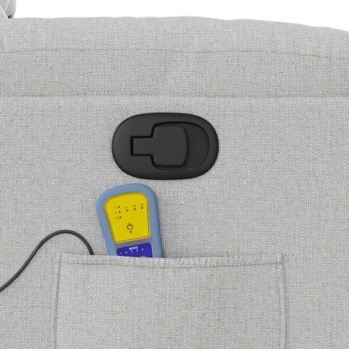 Actual product image VidaXL Massage chair cloud grey fabric