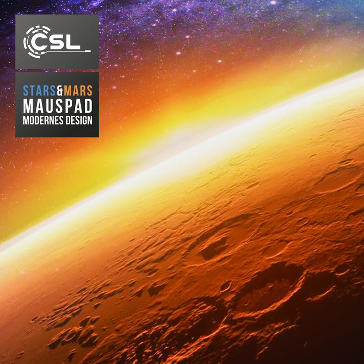Produktbild CSL Gaming Mauspad, XXXL 1200 x 600 x 3 mm Mausmatte extra gross, Abwaschbar, Mars (3XL)