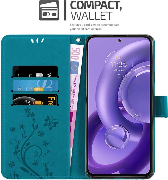 Produktbild Cadorabo Hülle für Motorola EDGE 30 NEO mit Blumen Muster (Motorola Edge 30 Neo)