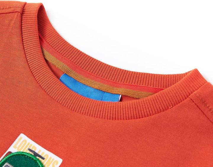 Immagine prodotto VidaXL Camicia da bambino a maniche lunghe arancione 140,Materiale: 100 (140)