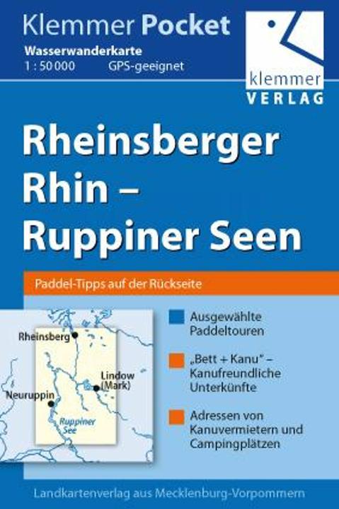 Energie-Label Klemmer Pocket Wasserwanderkarte Rheinsberger Rhin Ruppiner Seen 1 : 50 000