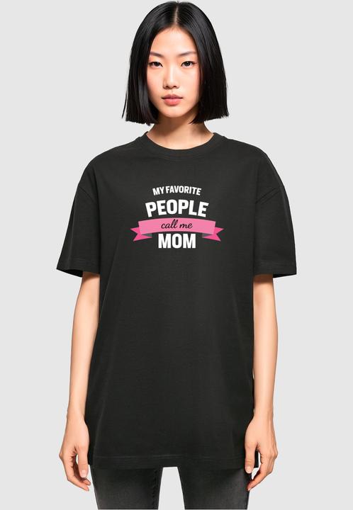 Actual product image Merchcode Ladies Mothers Day - My Favourite People Call Me Mom Oversized Boyfriend Tee - 118381 (S)