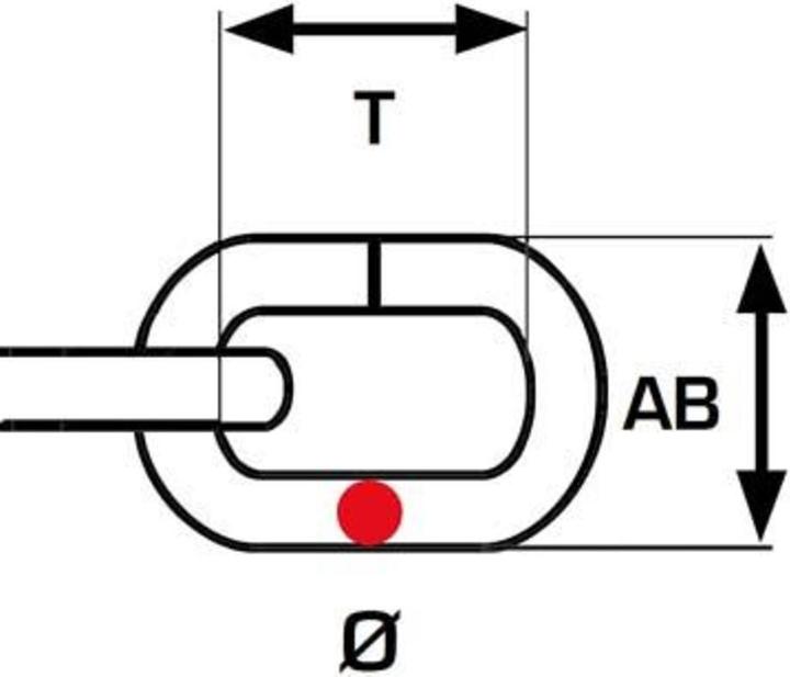 Produktbild Pösamo Schweisskette Psamo 6 mm Stahl galvanisch verzinkt, Form A, kurzgliedrig Meterware (30 m)